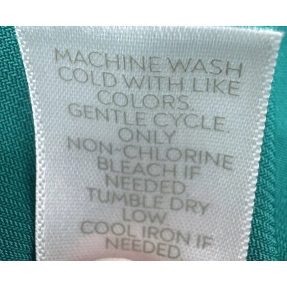 J. Jill Wearever Collection Womens Teal Pullover Flutter Sleeve Blouse Top Sz L - Picture 7 of 9